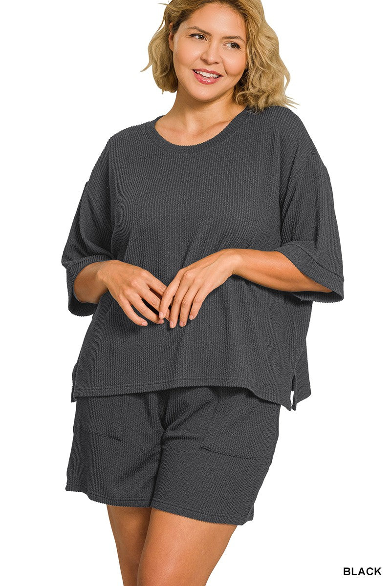 *PLUS SIZE* Kate Shorts Set