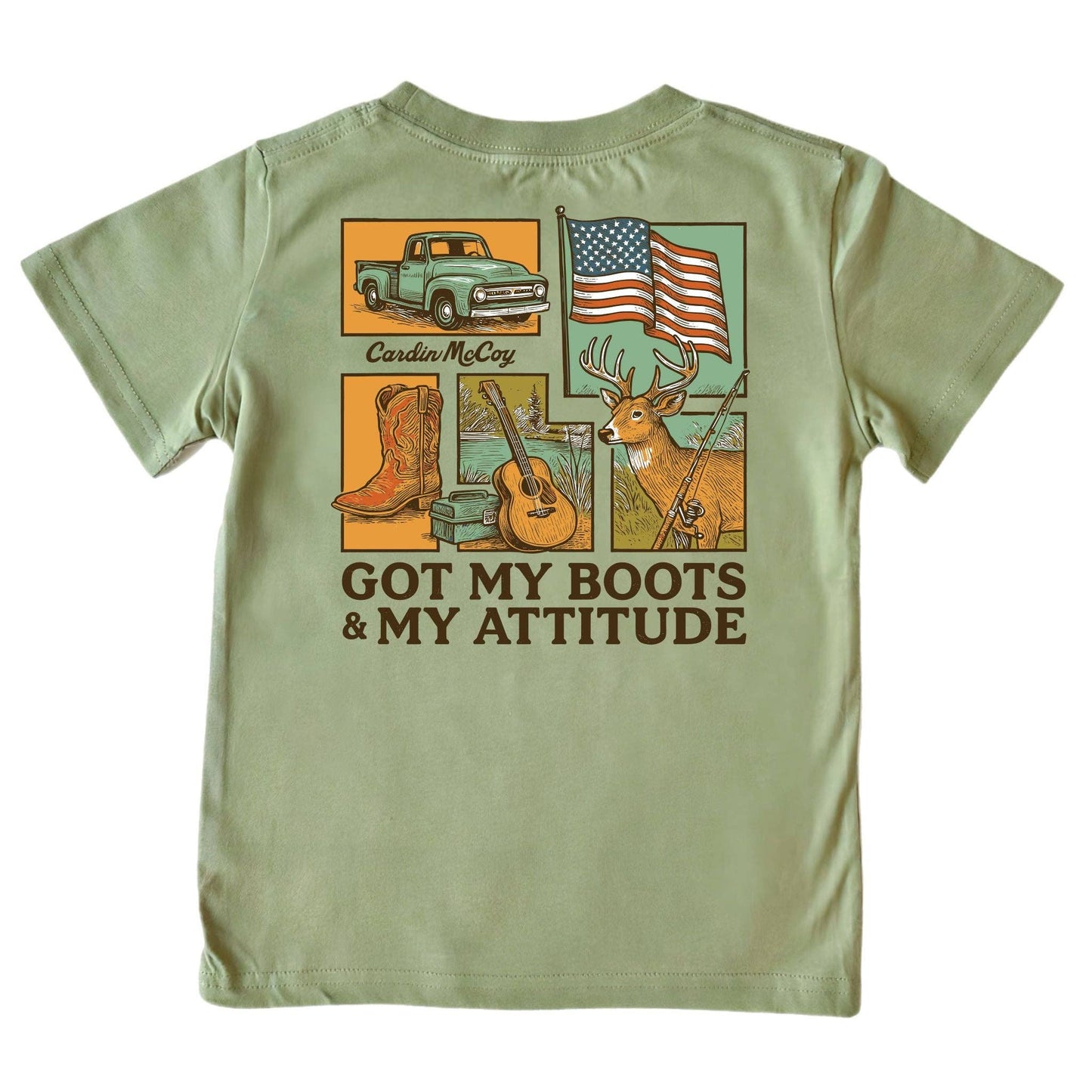 Boys' Got My Boots & My Attitude Short-Sleeve Tee
