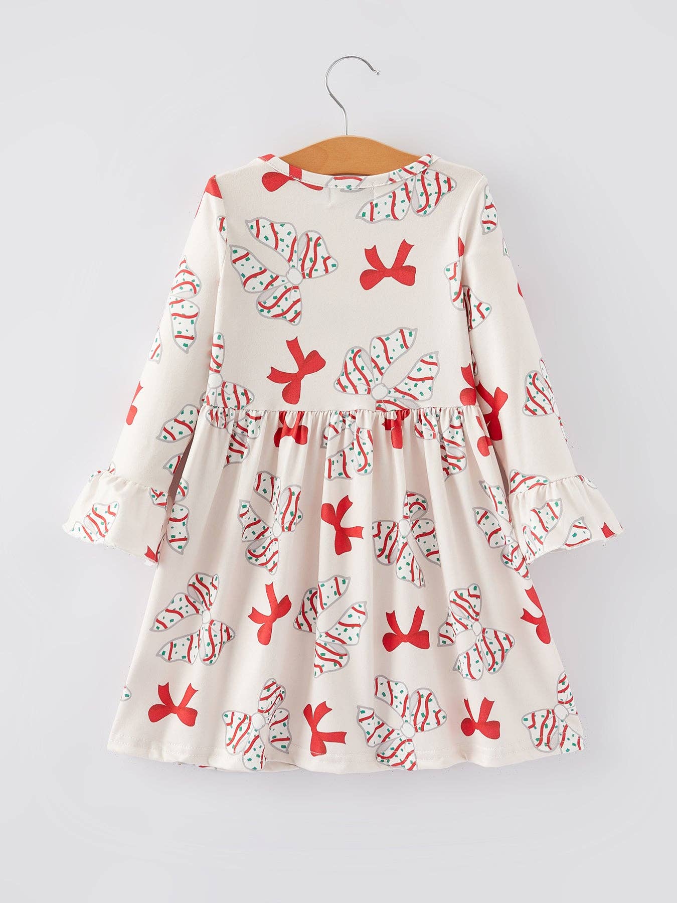 Christmas Gingerbread Print Girls Dress: 5