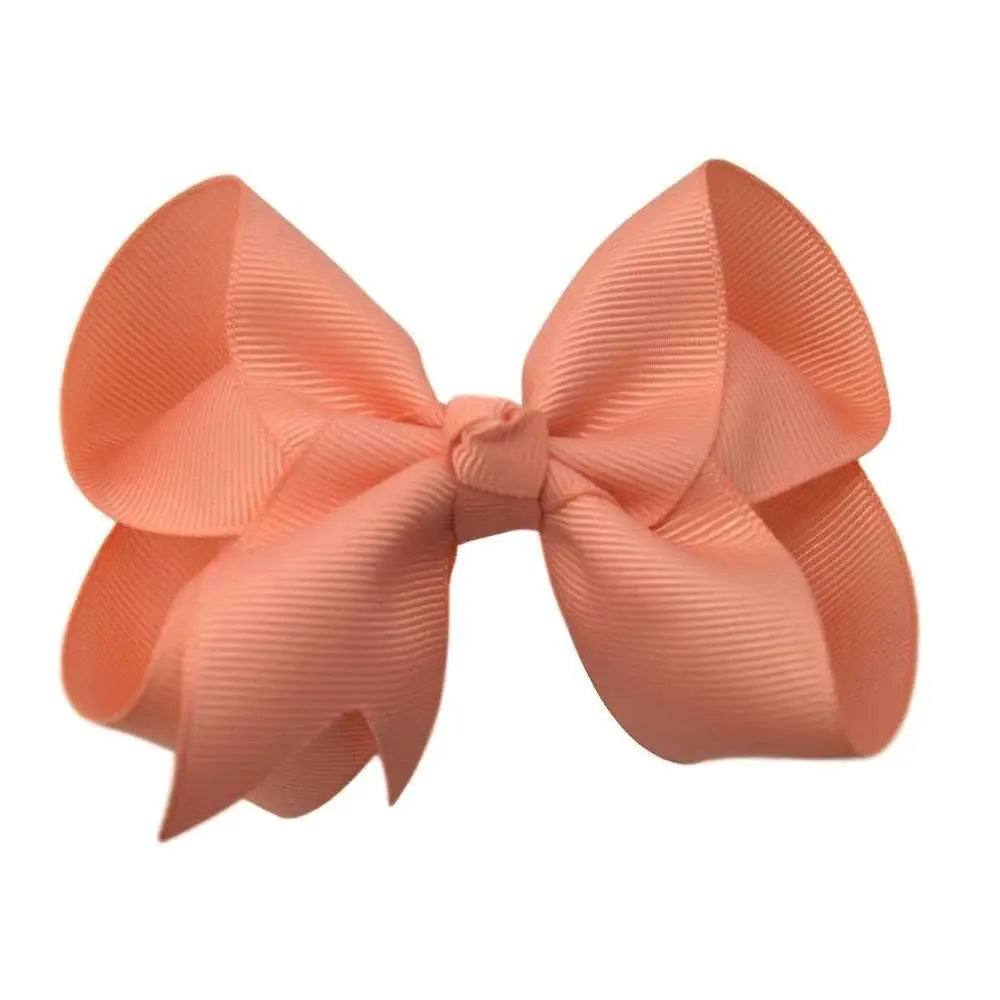 4 inch Solid Grosgrain Bow: Yellow / 4 Inch