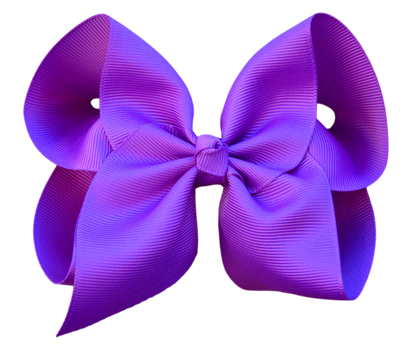 4 inch Solid Grosgrain Bow: Yellow / 4 Inch