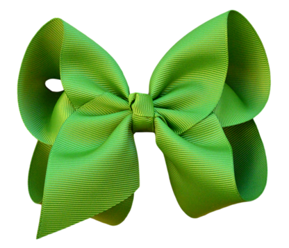 4 inch Solid Grosgrain Bow: Yellow / 4 Inch