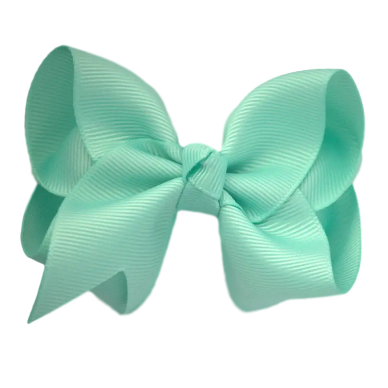 4 inch Solid Grosgrain Bow: Yellow / 4 Inch