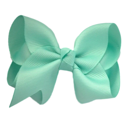 4 inch Solid Grosgrain Bow: Yellow / 4 Inch