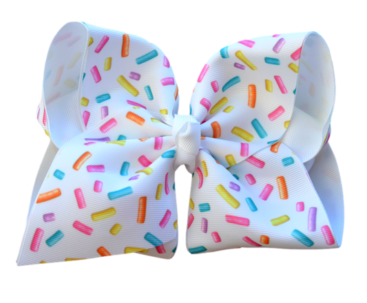 Sprinkles Layered Printed Bow