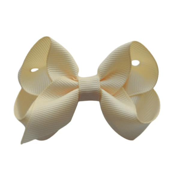 2.5 Solid Grosgrain Bow: Cream / 2.5 Inch