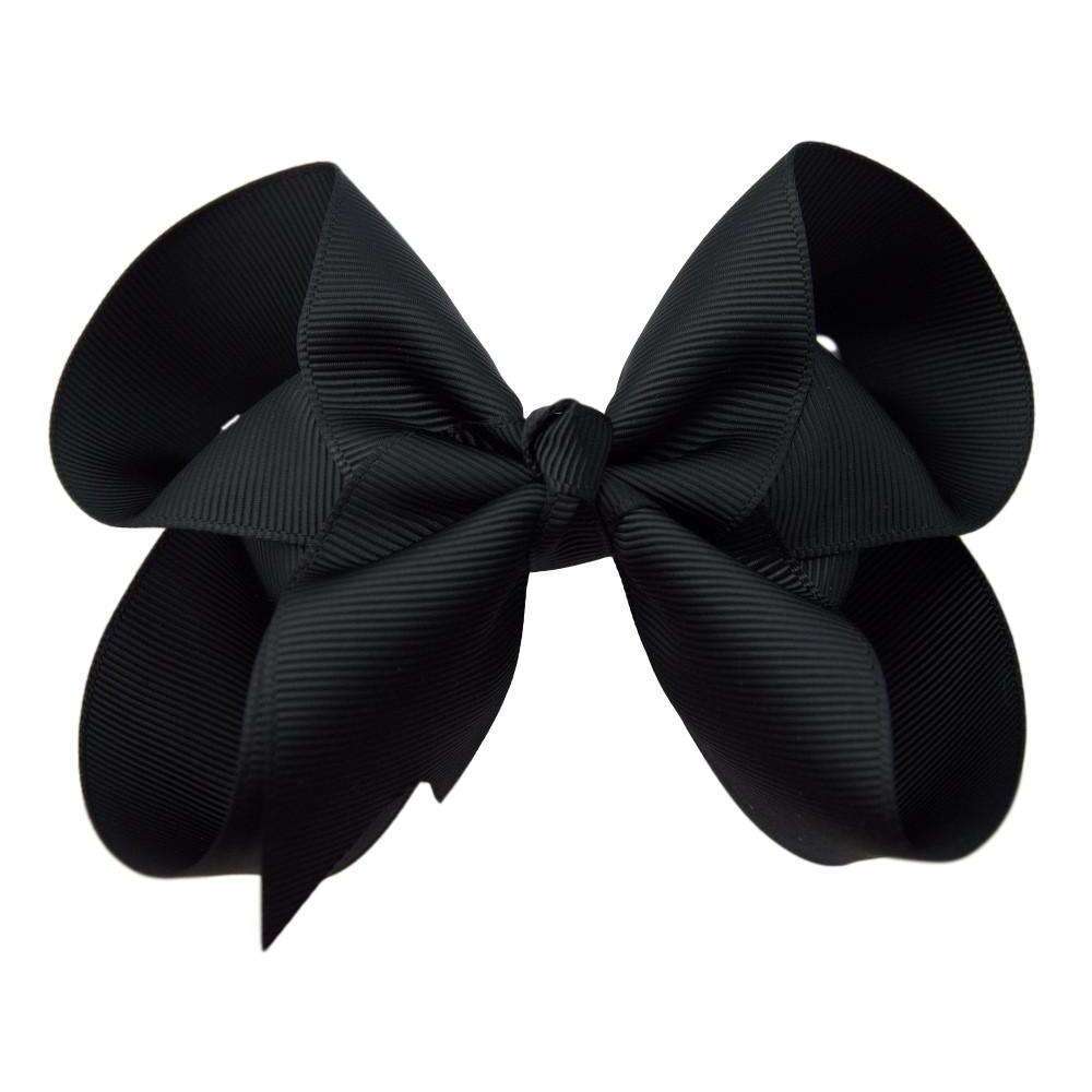 4 inch Solid Grosgrain Bow: Yellow / 4 Inch