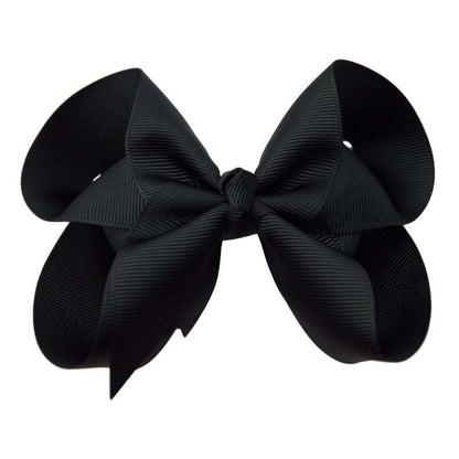 4 inch Solid Grosgrain Bow: Yellow / 4 Inch
