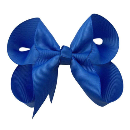 4 inch Solid Grosgrain Bow: Yellow / 4 Inch