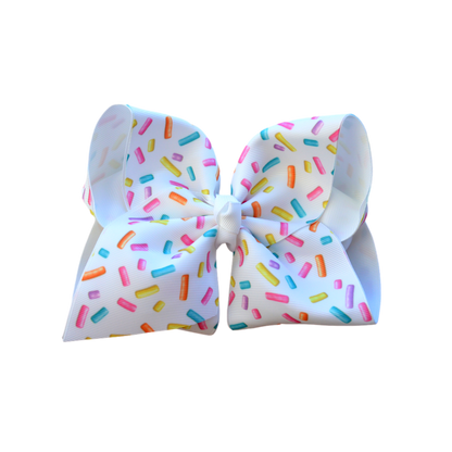 Sprinkles Layered Printed Bow