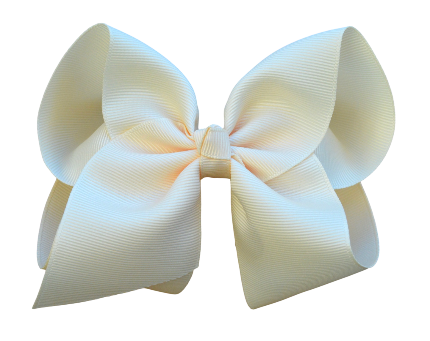 4 inch Solid Grosgrain Bow: Yellow / 4 Inch