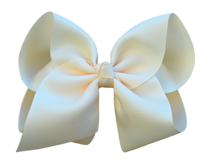 4 inch Solid Grosgrain Bow: Yellow / 4 Inch