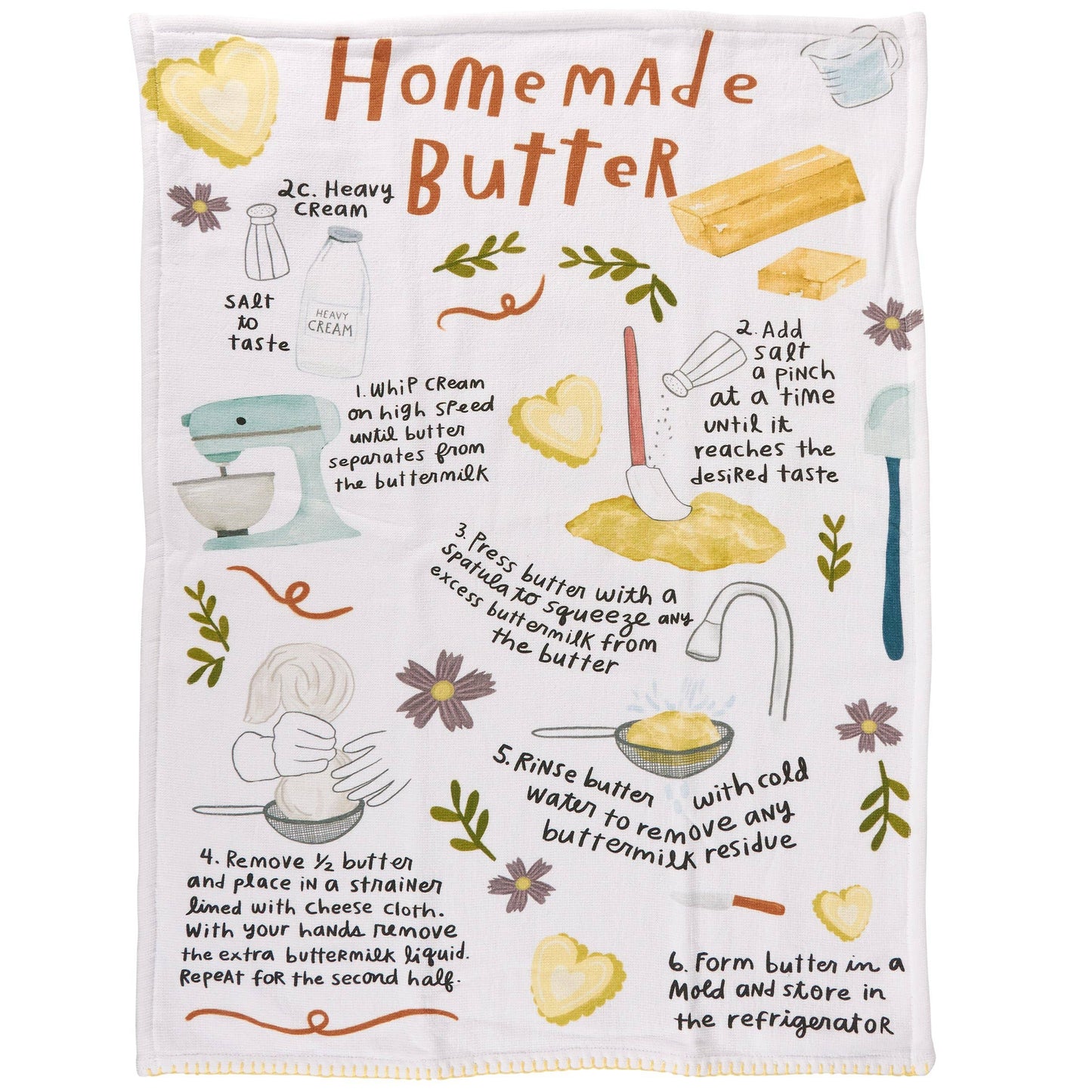 Homemade Butter Recipe Kitchen Towel