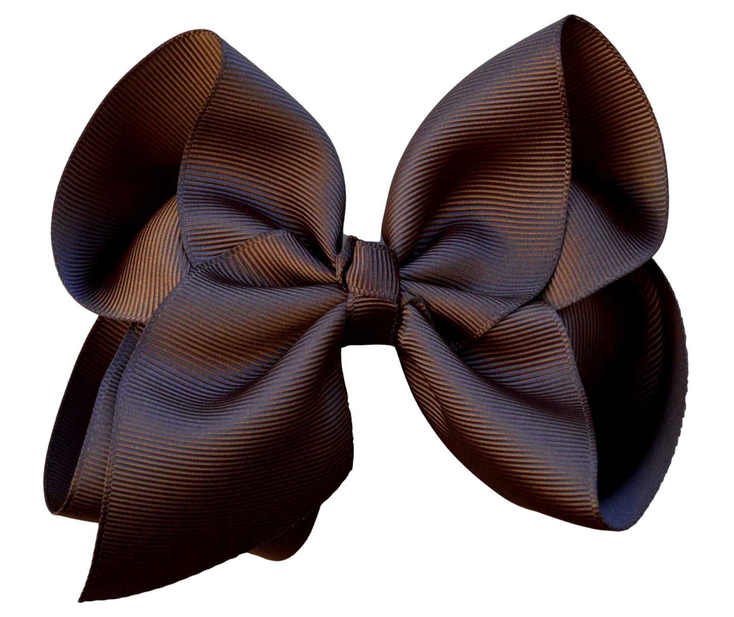 4 inch Solid Grosgrain Bow: Brown / 4 Inch