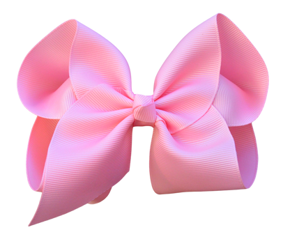 4 inch Solid Grosgrain Bow: Yellow / 4 Inch