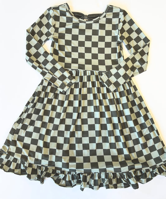 Pine Checkered Dress
