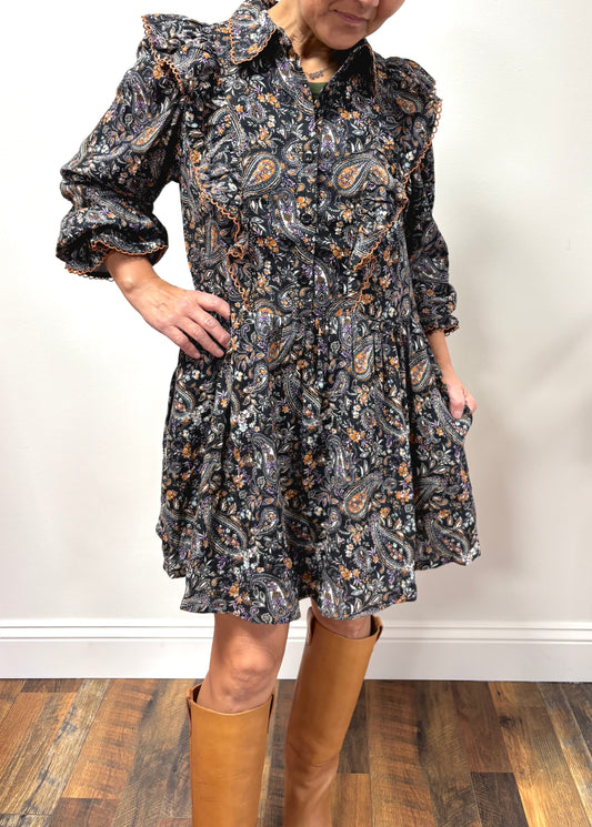 Paisley Babydoll Dress