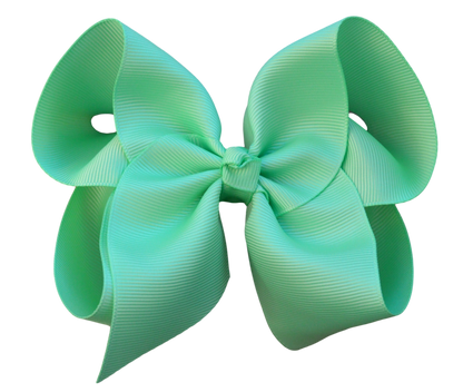 4 inch Solid Grosgrain Bow: Yellow / 4 Inch