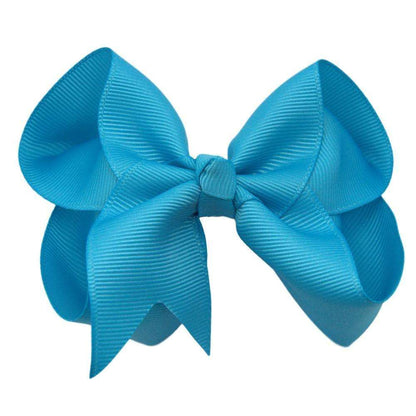 4 inch Solid Grosgrain Bow: Yellow / 4 Inch