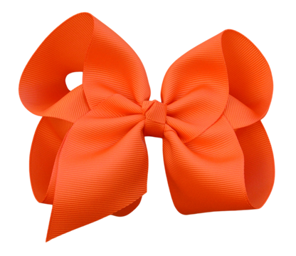 4 inch Solid Grosgrain Bow: Yellow / 4 Inch