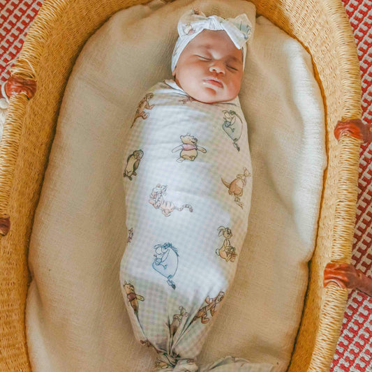 Knit Swaddle Blanket - Winnie the Pooh and Friends