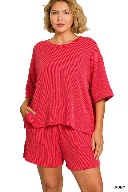 *PLUS SIZE* Kate Shorts Set